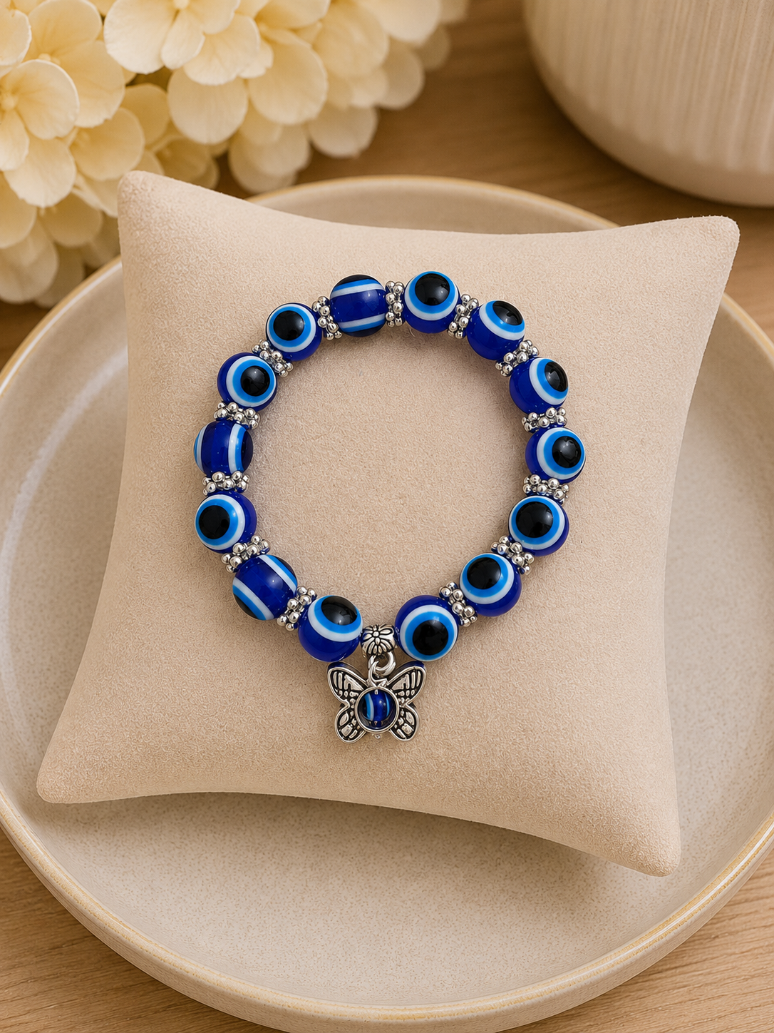 Blue Evil Eye Charm Bracelet Collection ( B 7 )