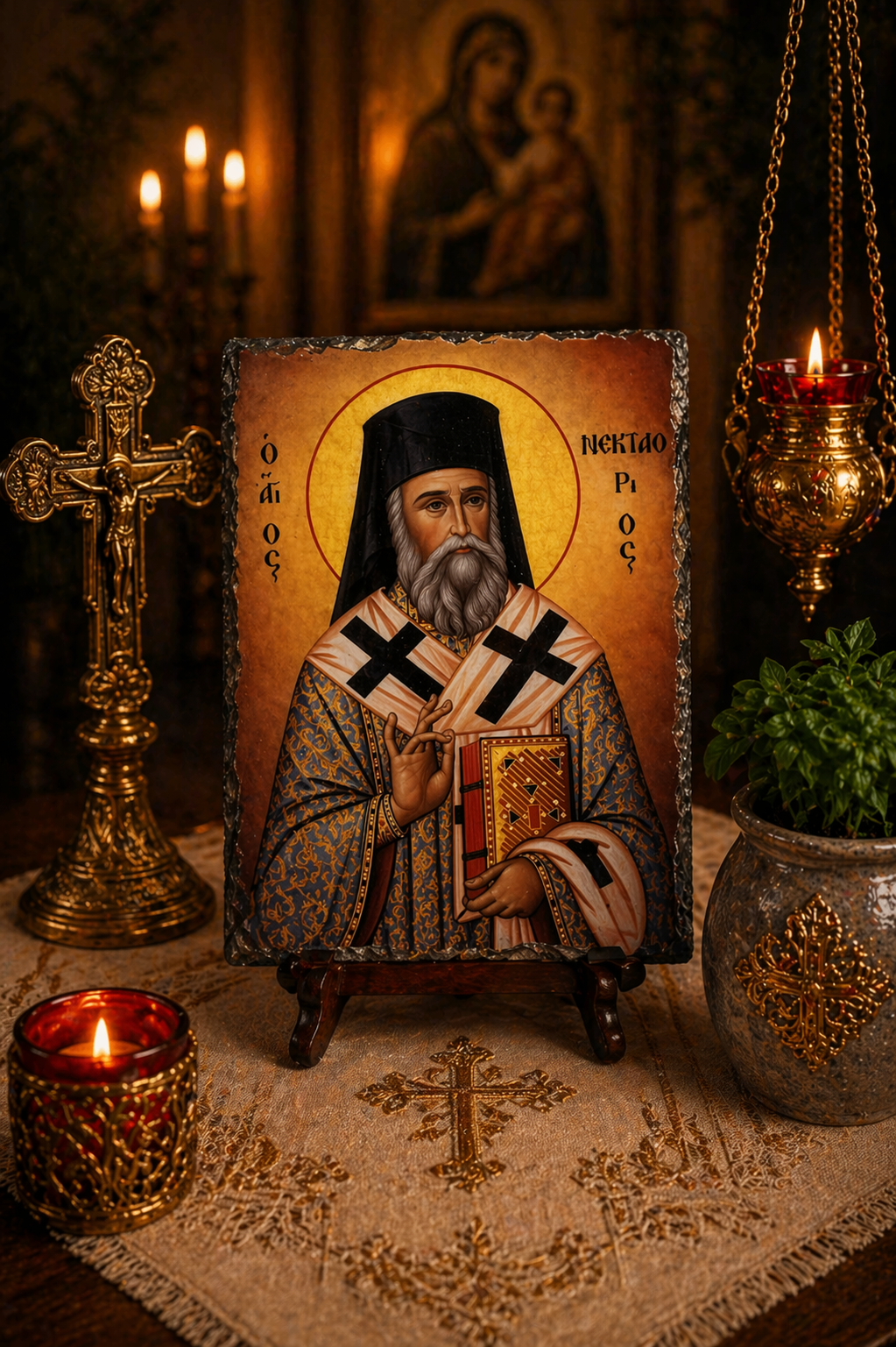 Orthodox Icon of Saint Nektarios