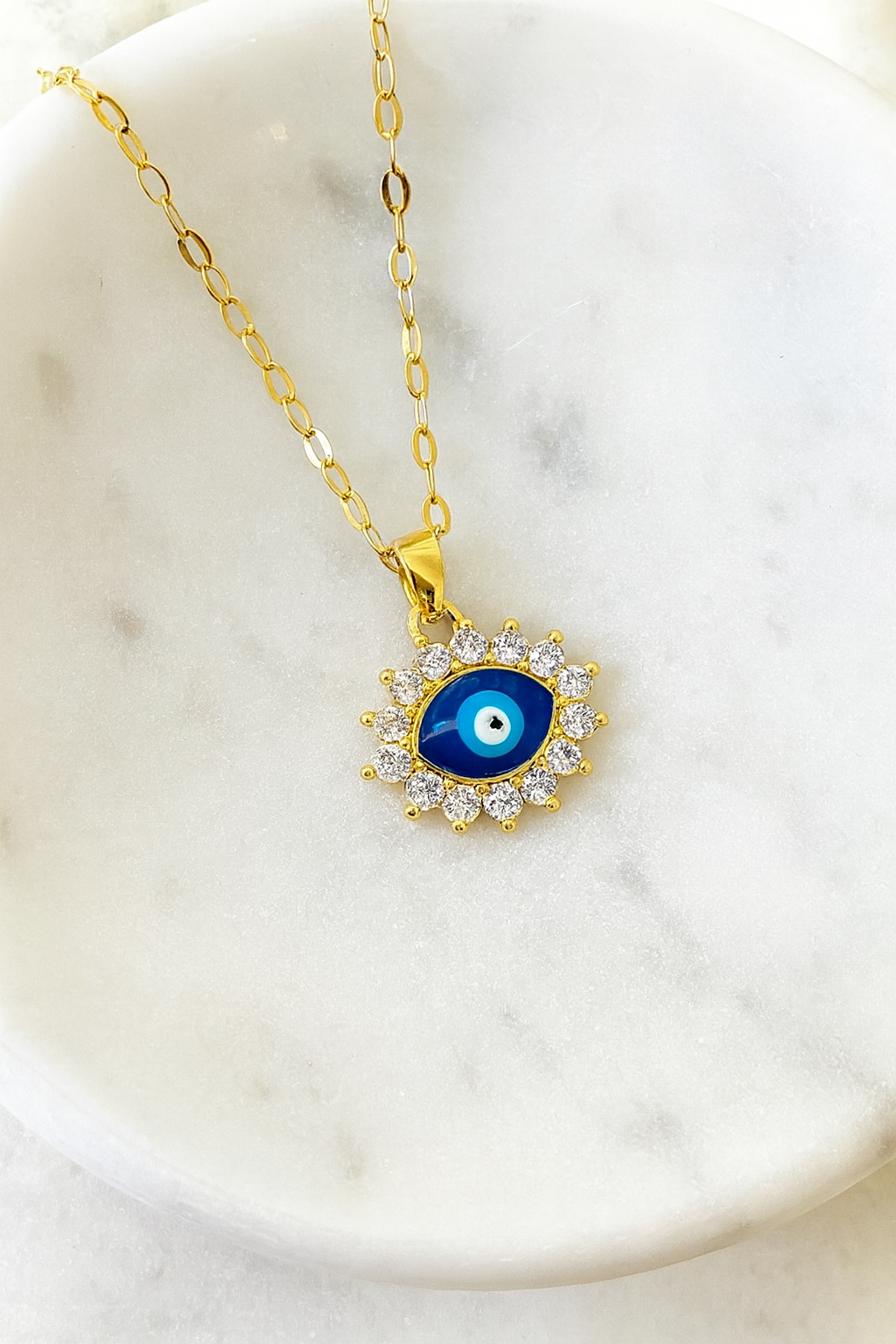 Fashion Charm Blue Evil Eye Pendant Necklace – Classic Party & Dinner Gift