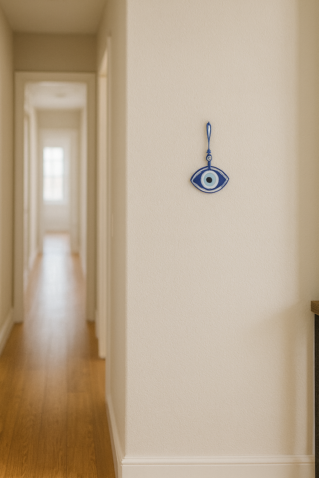 Glass Evil Eye Hanging Charm – Home & Car Protection Decor