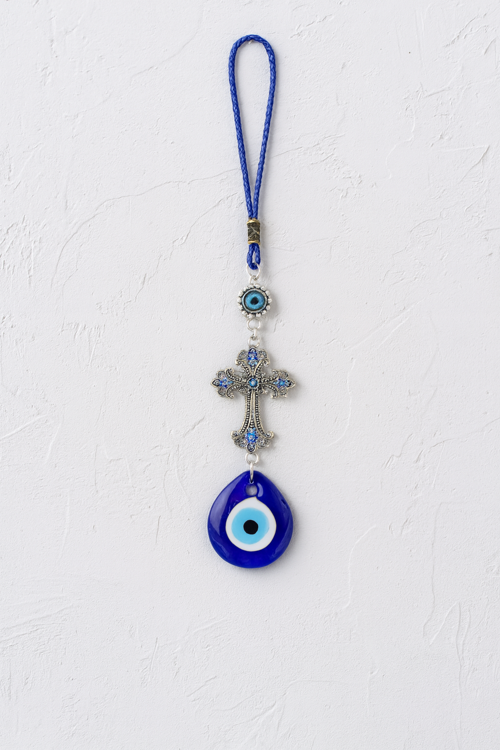 Evil Eye & Cross Protection Hanging Charm