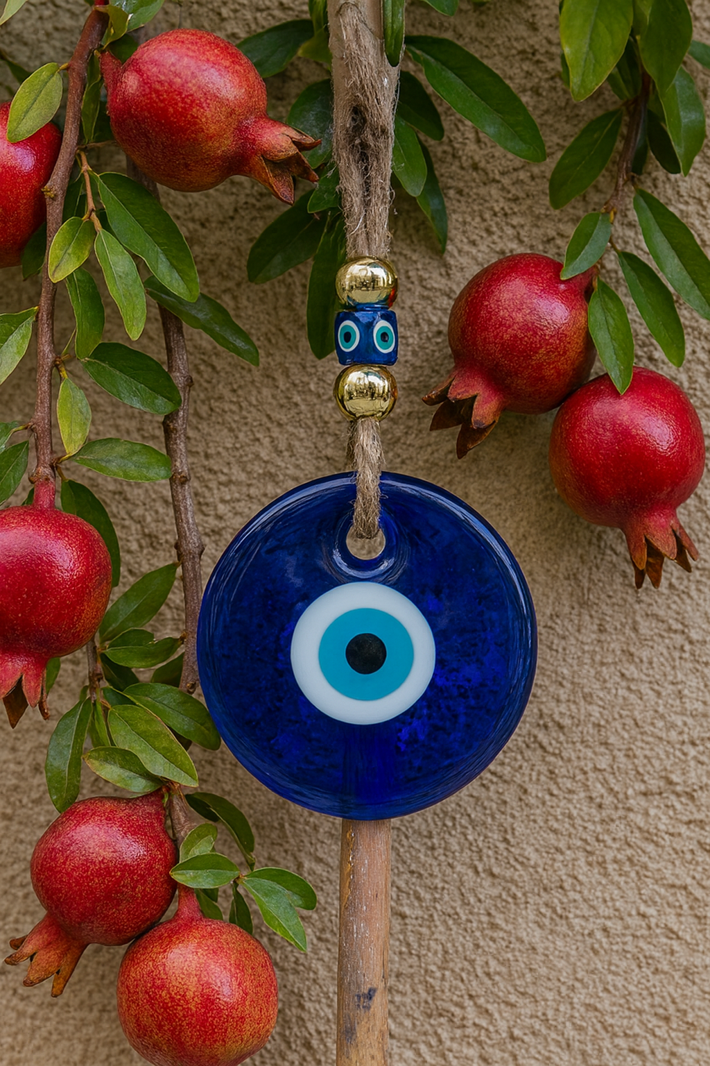 Handmade Blue Evil Eye Wall Decoration