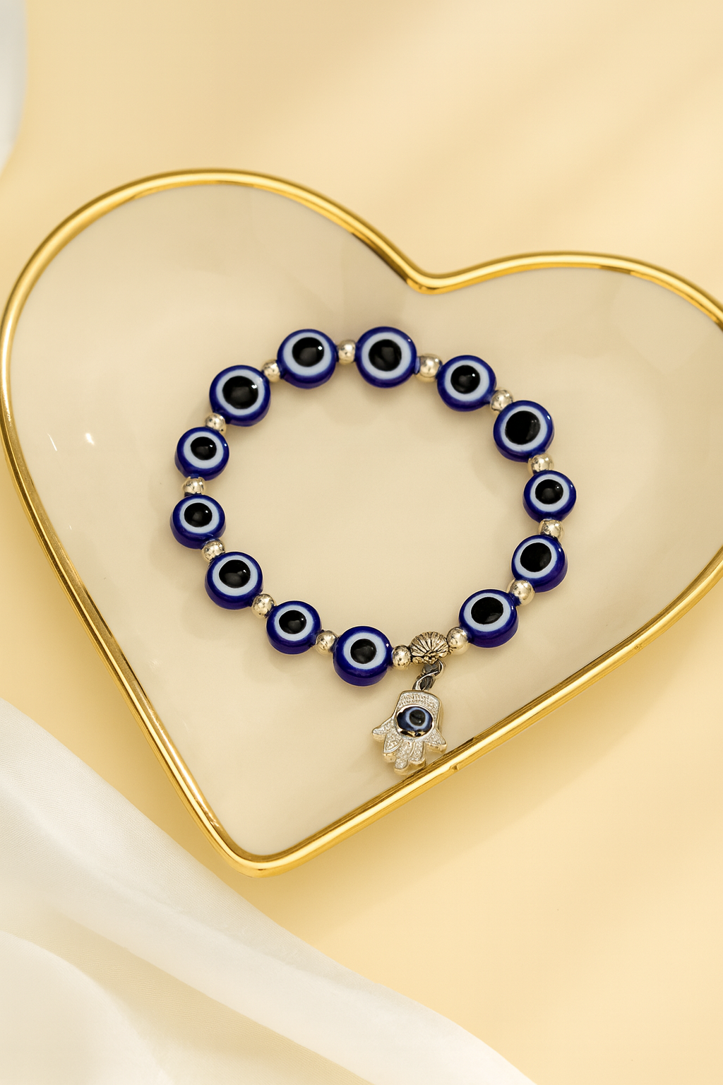 Evil Eye Beaded Bracelet with Pendant Charm ( Code 7 - 54)