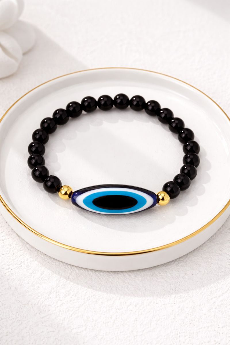 Handmade Beaded Long Oval Eye Bracelet ( Code 7-55)