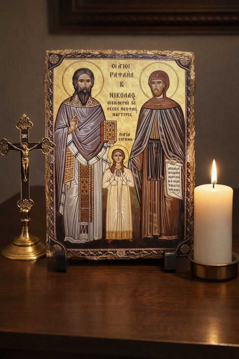 Saints Raphael, Nicholas & Irene / Άγιοι Ραφαήλ, Νικόλαος & Ειρήνη