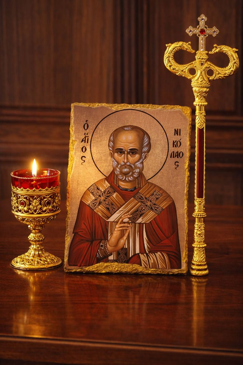 Saint Nicholas Orthodox Icon / Ιερή Εικόνα Αγίου Νικολάου