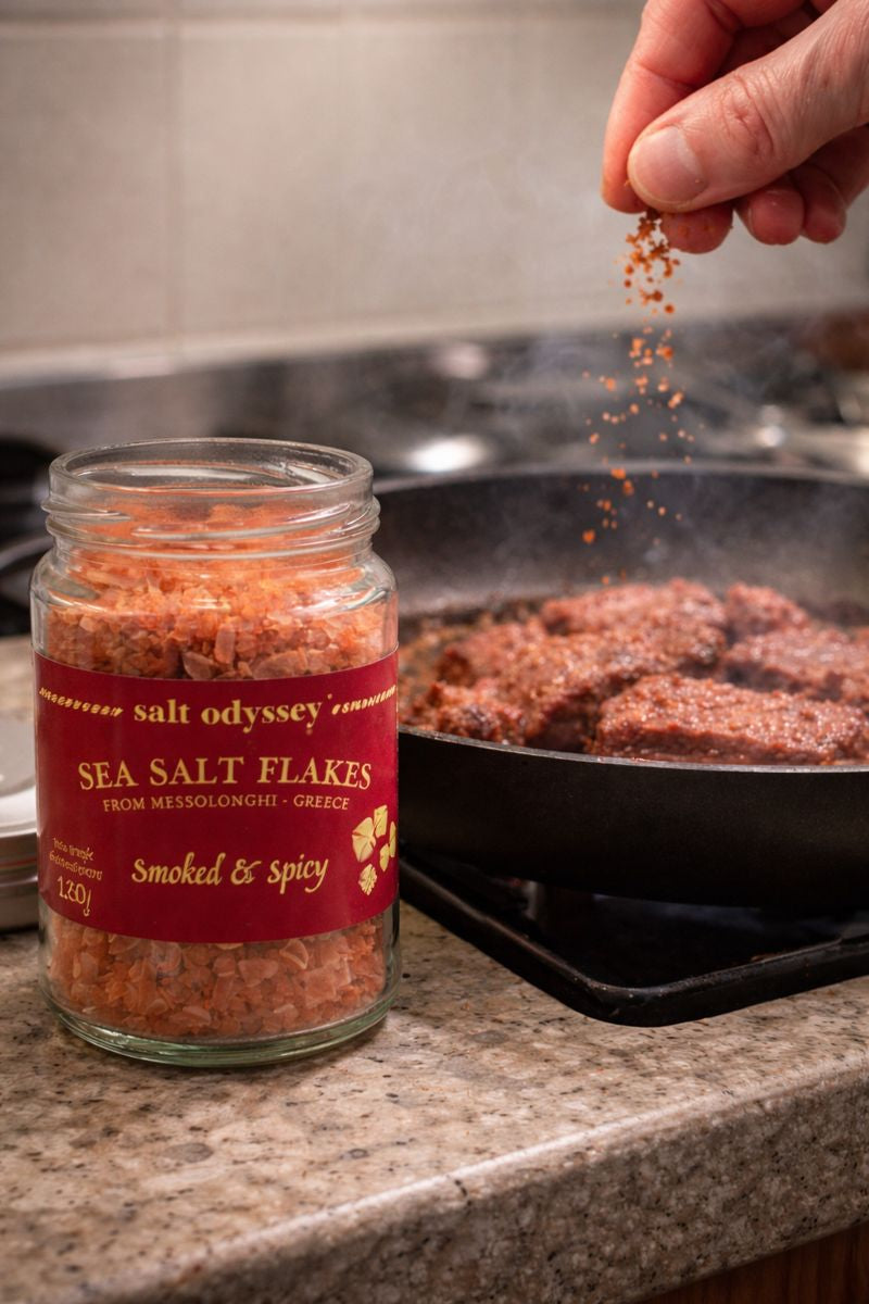 Salt Odessy Smoked & Spicy Sea Salt Flakes 100g