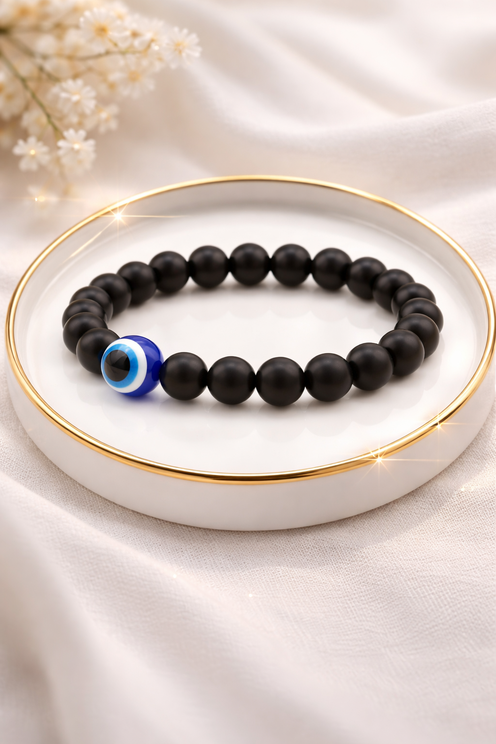 Black Onyx Evil Eye Bracelet (Code 11-81)
