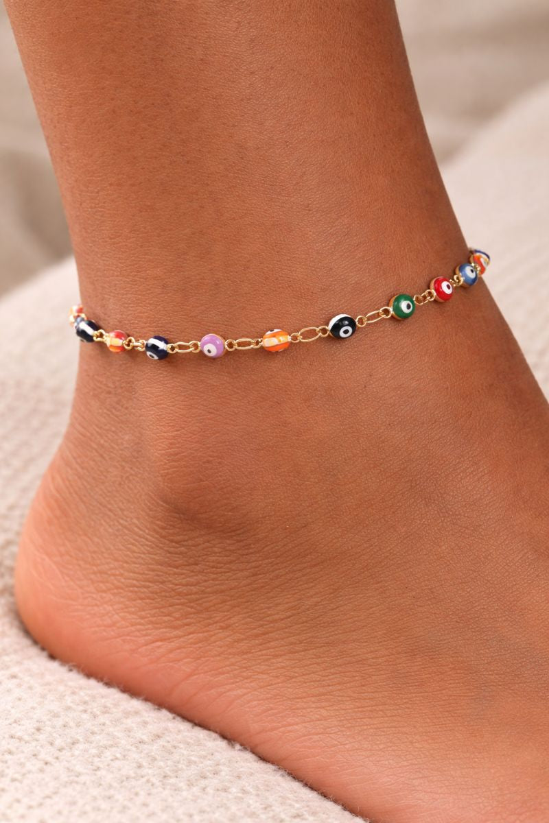 Evil Eye Colourful Anklet