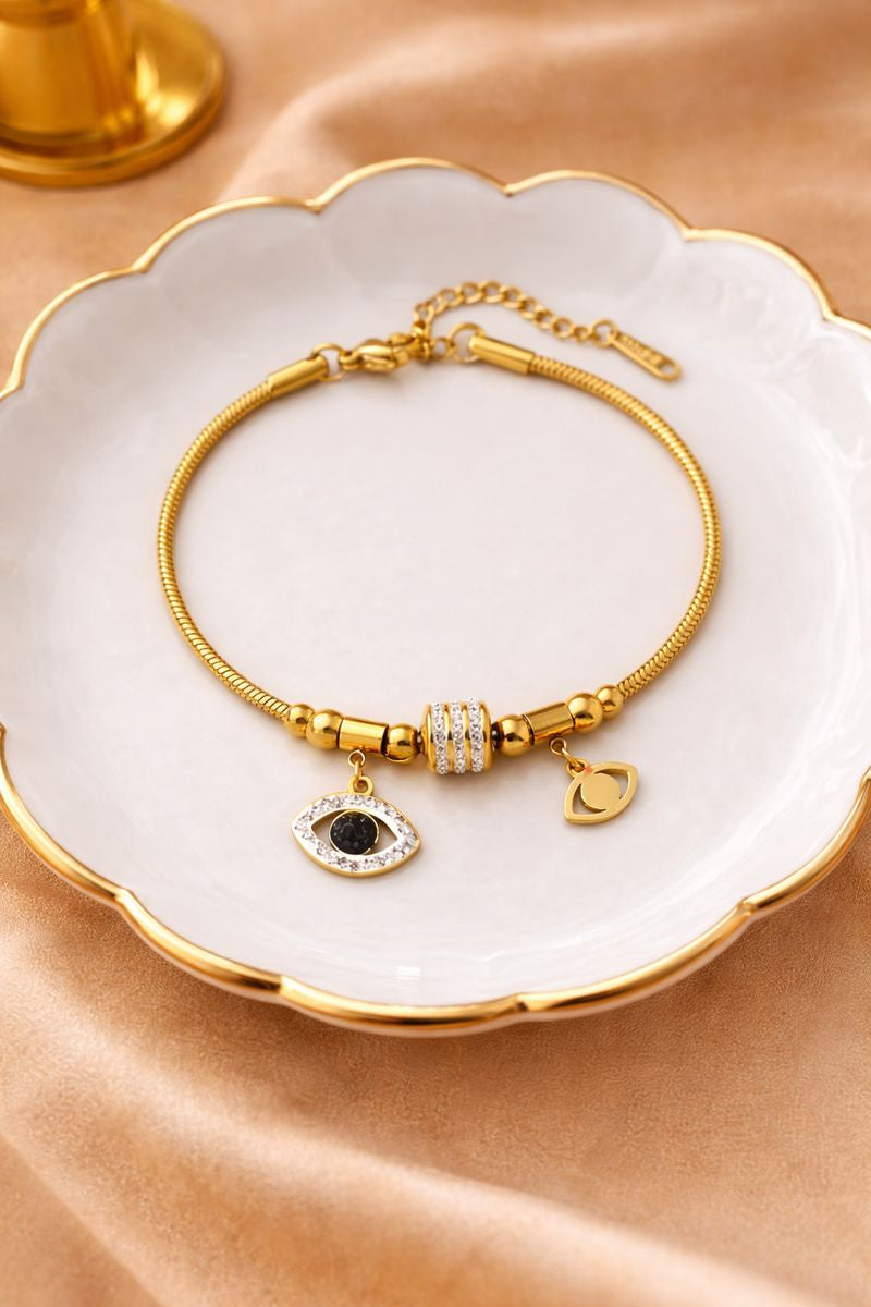 Evil Eye Gold Plated Bracelet ( code 13-101 )