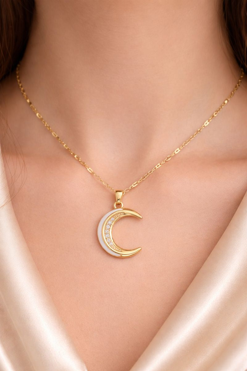 Gold Plated Moon Necklace