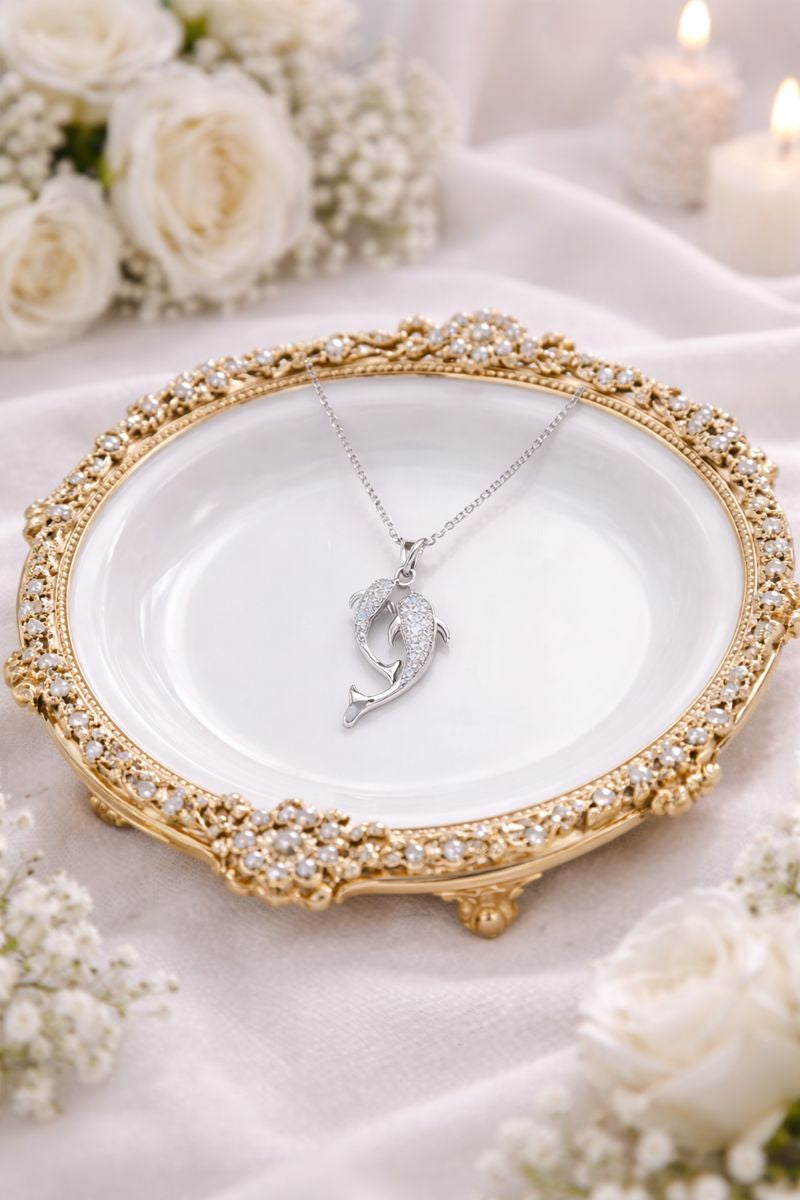 Silver Dolphin Pendant Necklace