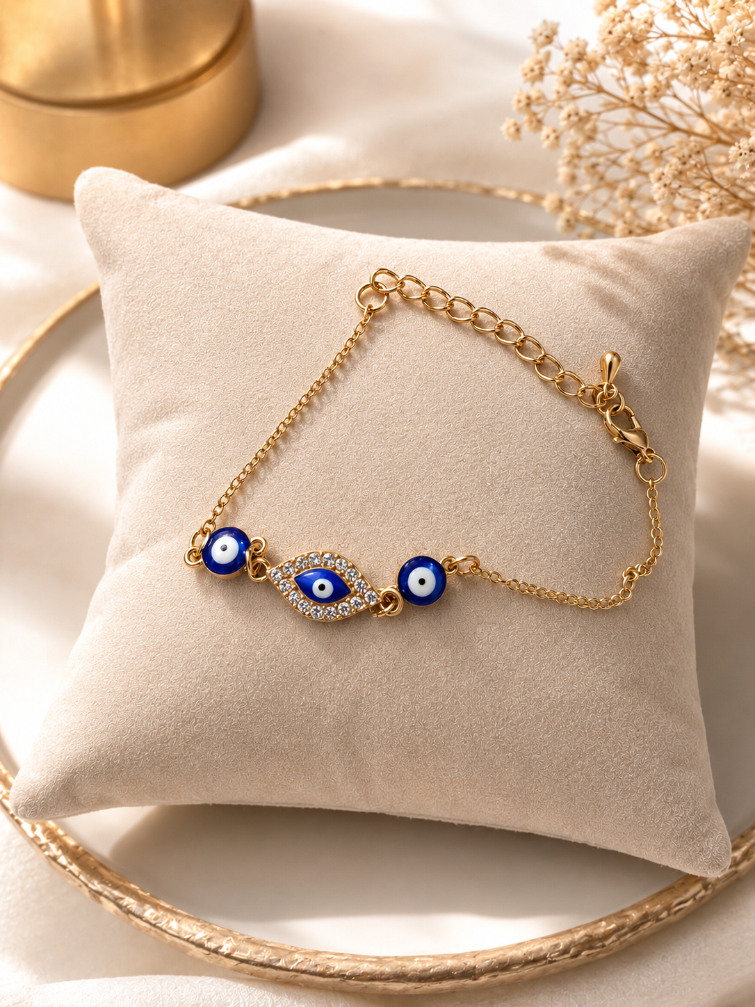 Evil Eye Bracelet – Gold Plated ( B 32