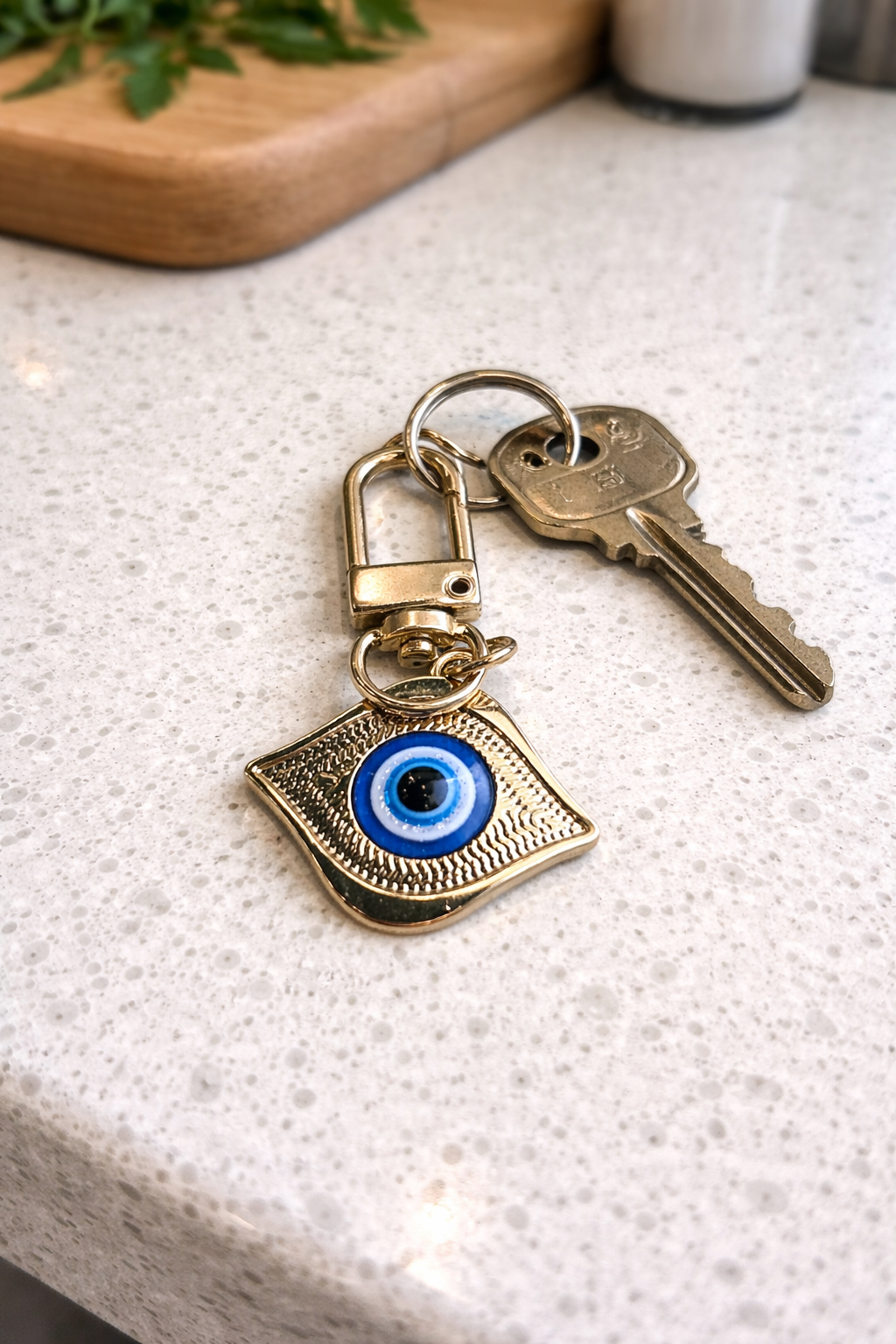 Gold Evil Eye Keychain