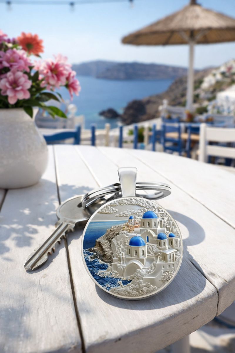 Santorini Keyring