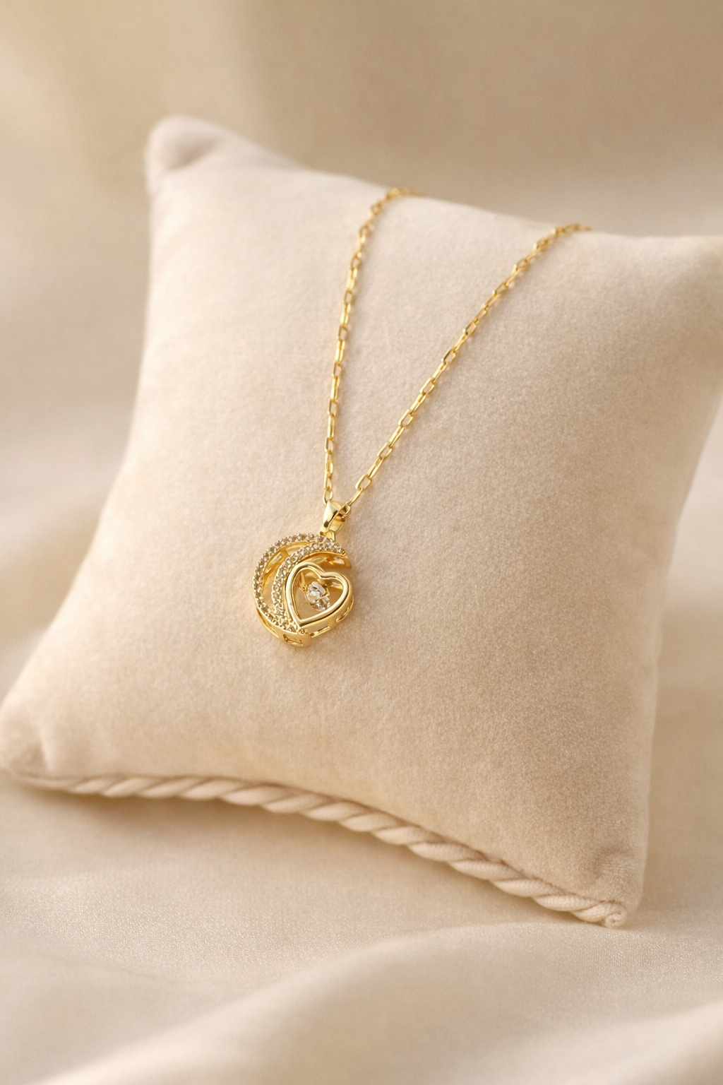 Elegant Luxury ' Heart-Shaped Necklace ( code 78)