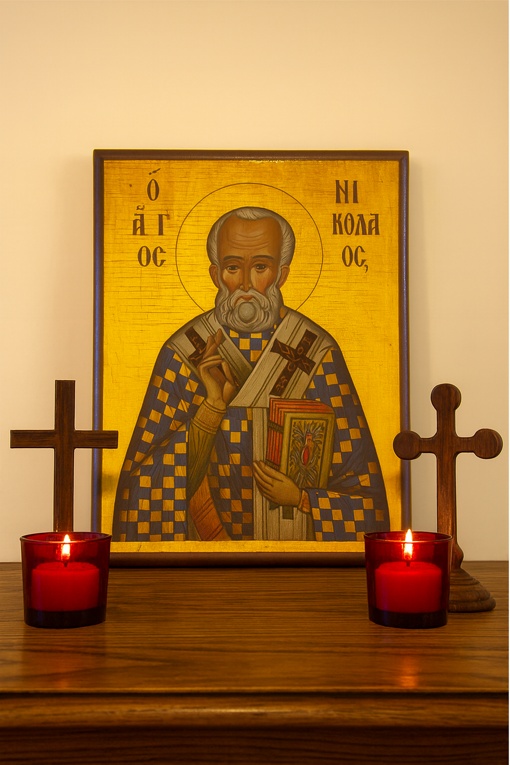 Saint Nicholas Orthodox Icon 20x26