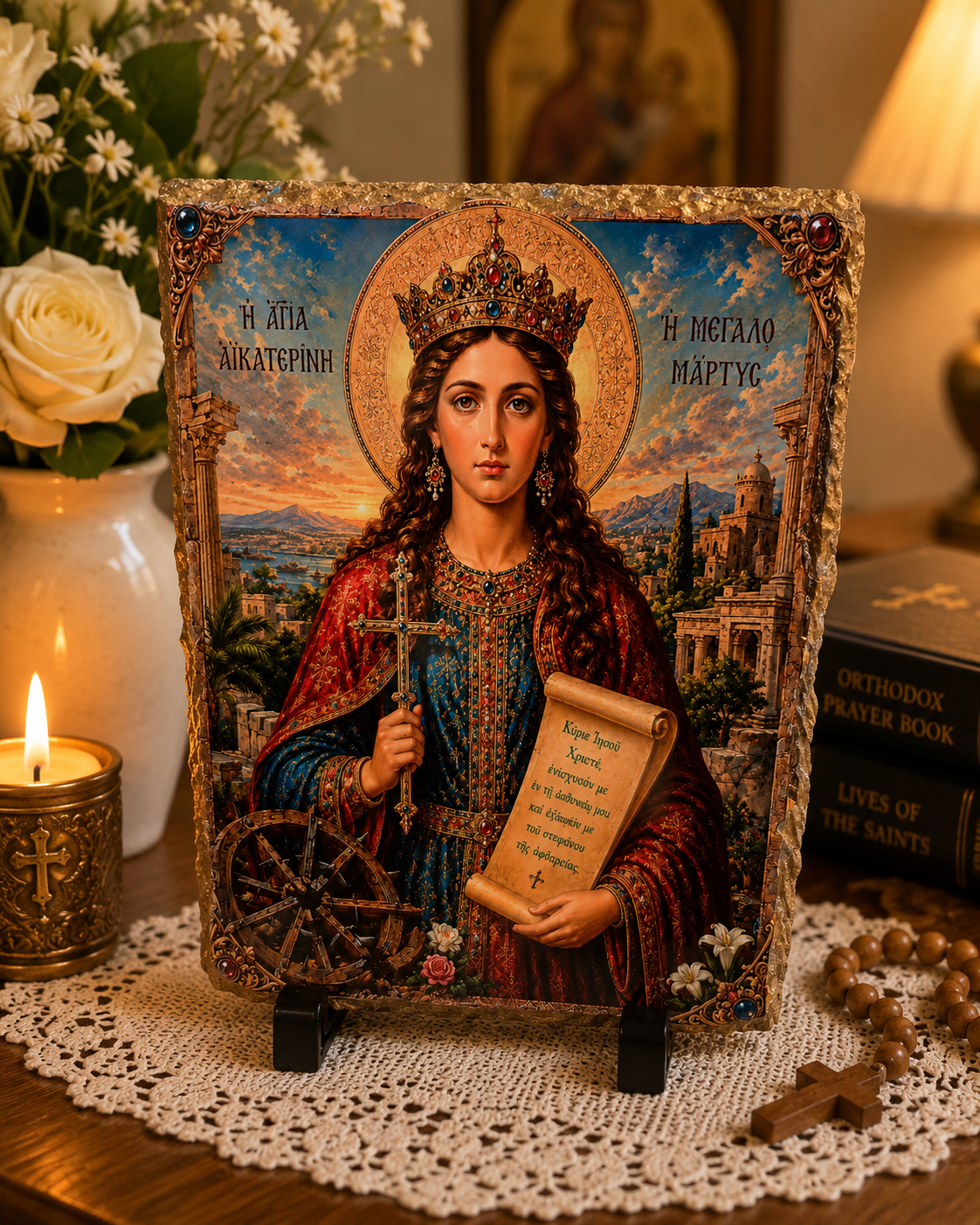 Saint Catherine the Great Martyr Orthodox Icon