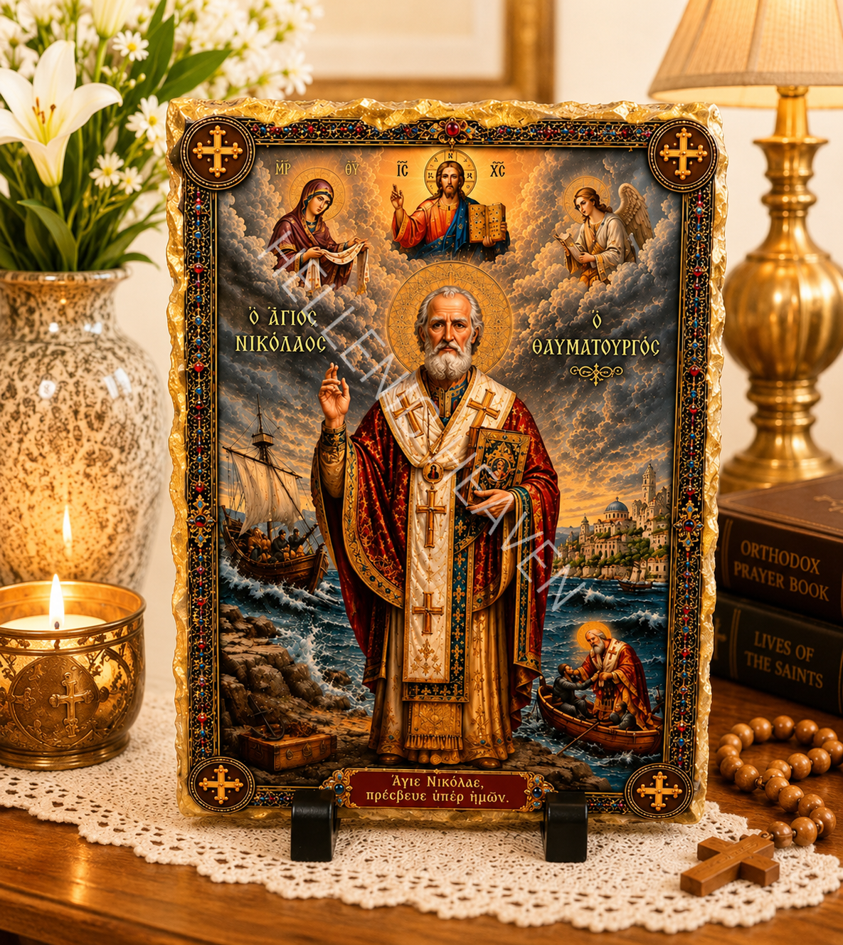 Saint Nicholas the Wonderworker Orthodox Icon CODE (O24)
