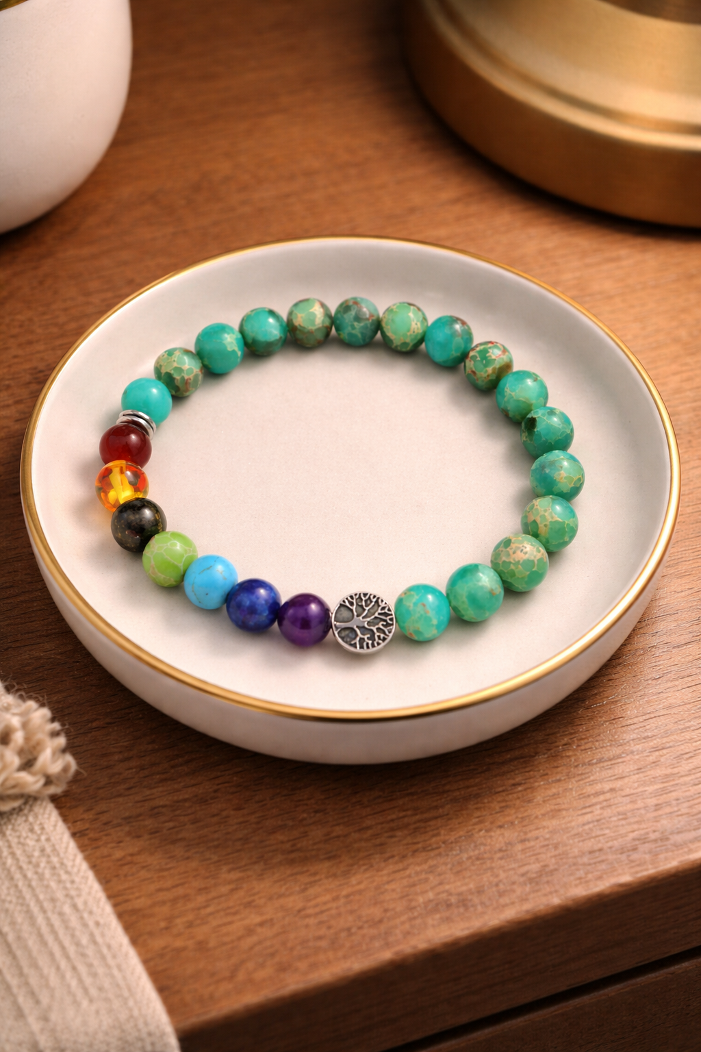Elegant 8mm Natural Stone Beaded Bracelets – Tiger’s Eye & Matte Black
