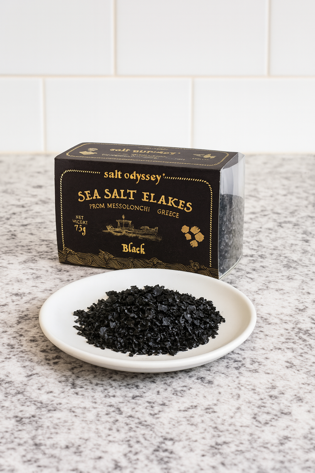 Salt Odyssey  Black Sea Salt Flakes 75g