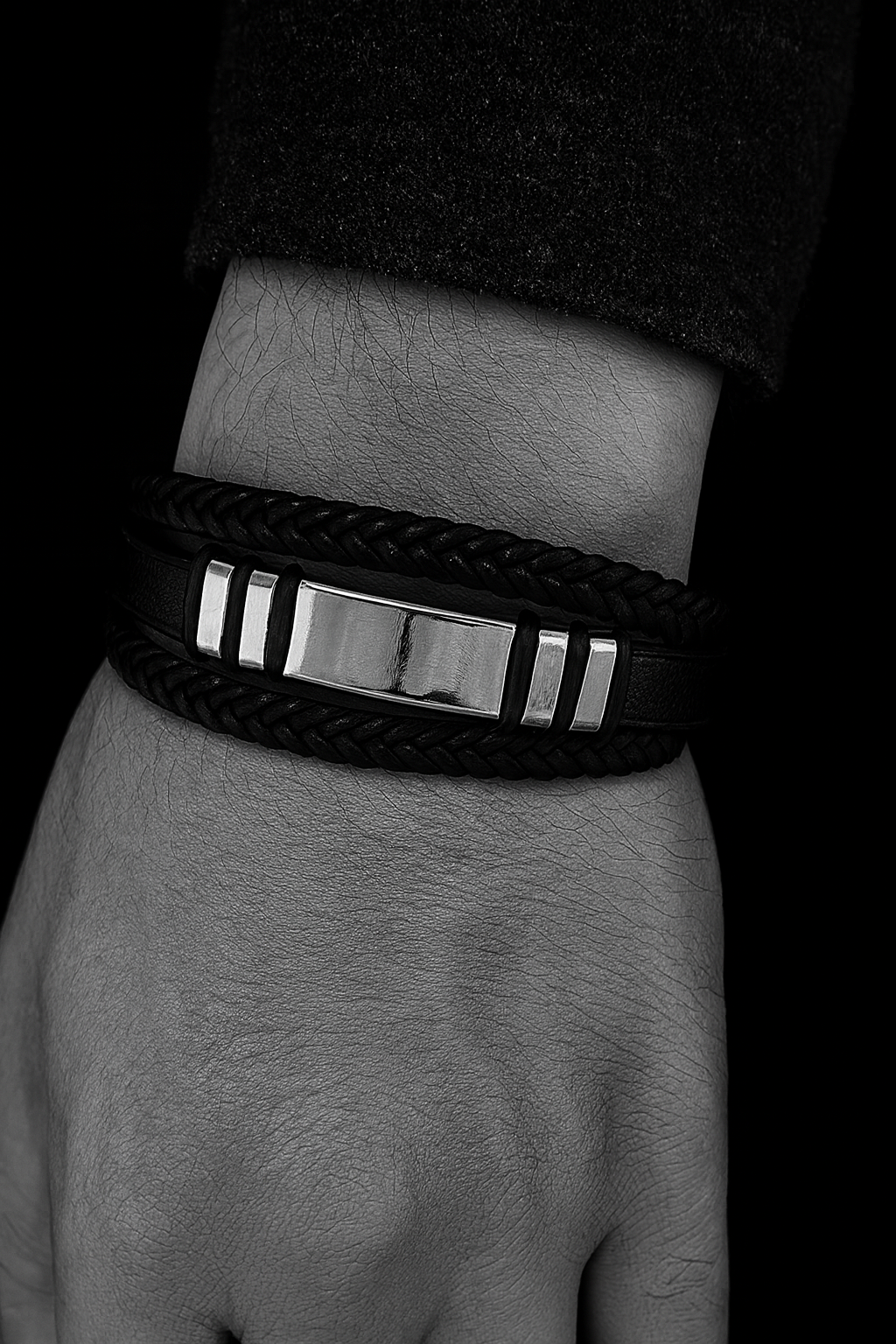 Minimalist Multi-Layer Faux Leather Bracelet
