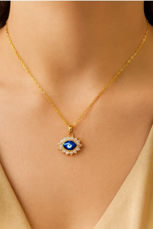 Fashion Charm Blue Evil Eye Pendant Necklace – Classic Party & Dinner Gift