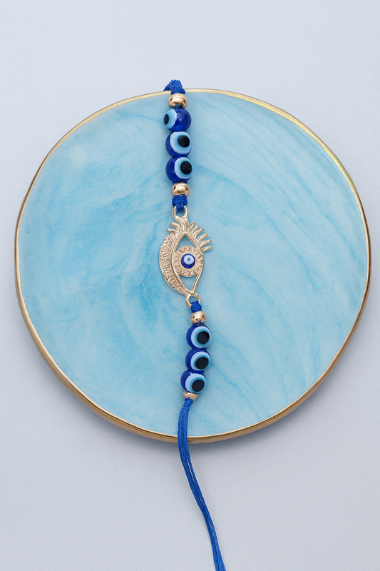 Blue Evil Eye Beaded Bracelet– Good Luck Charm for Everyday Protection