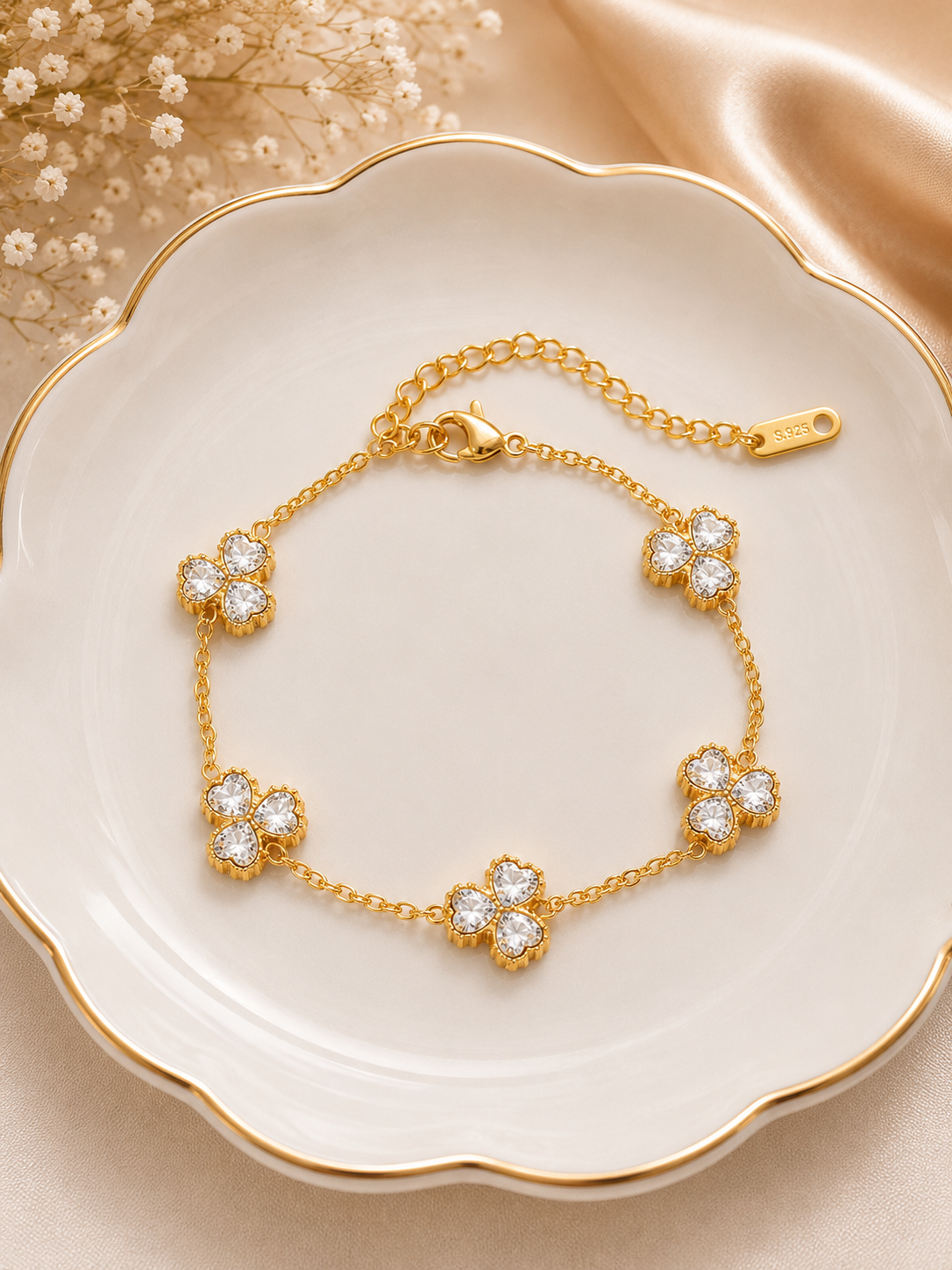 Elegant Clover & Charm Bracelet Collection (code 19-149)