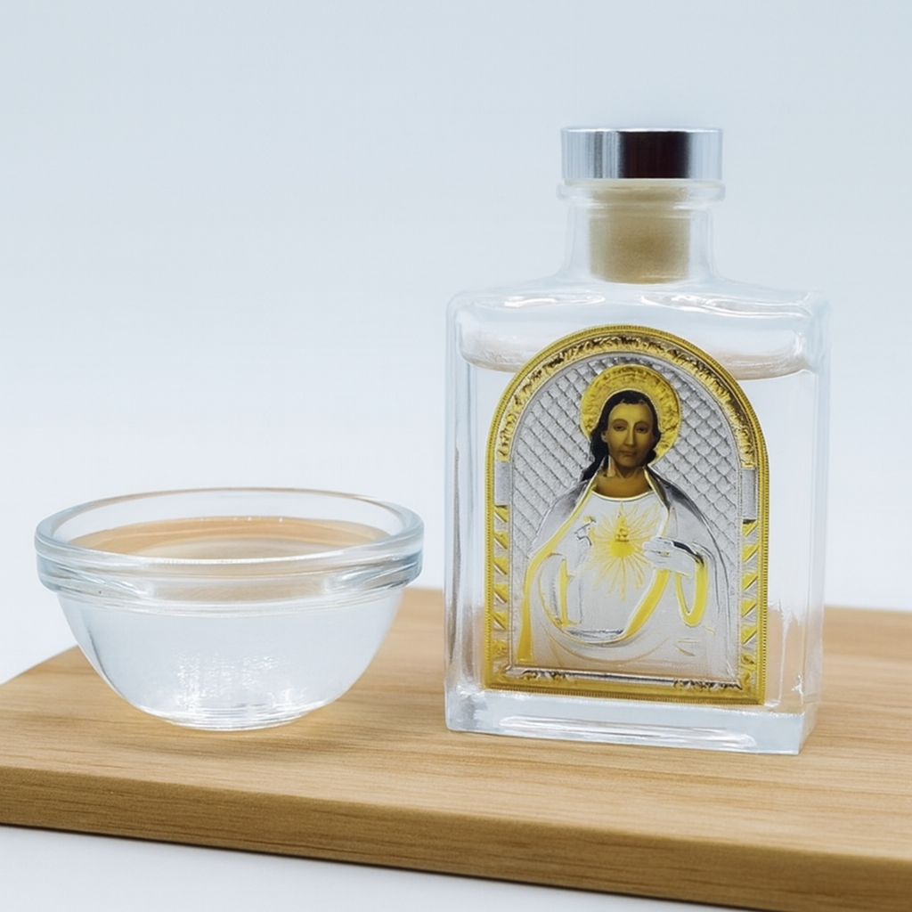 Religious Favor with Silver Lid
