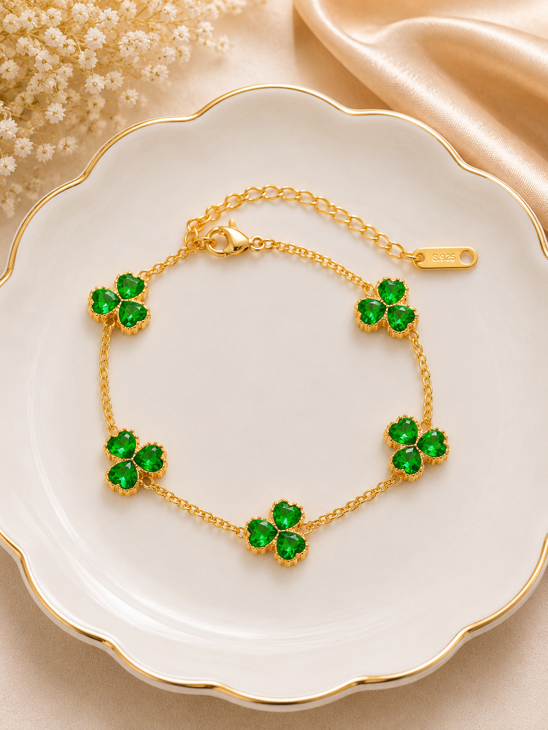 Elegant Clover & Charm Bracelet Collection (code 19-149)