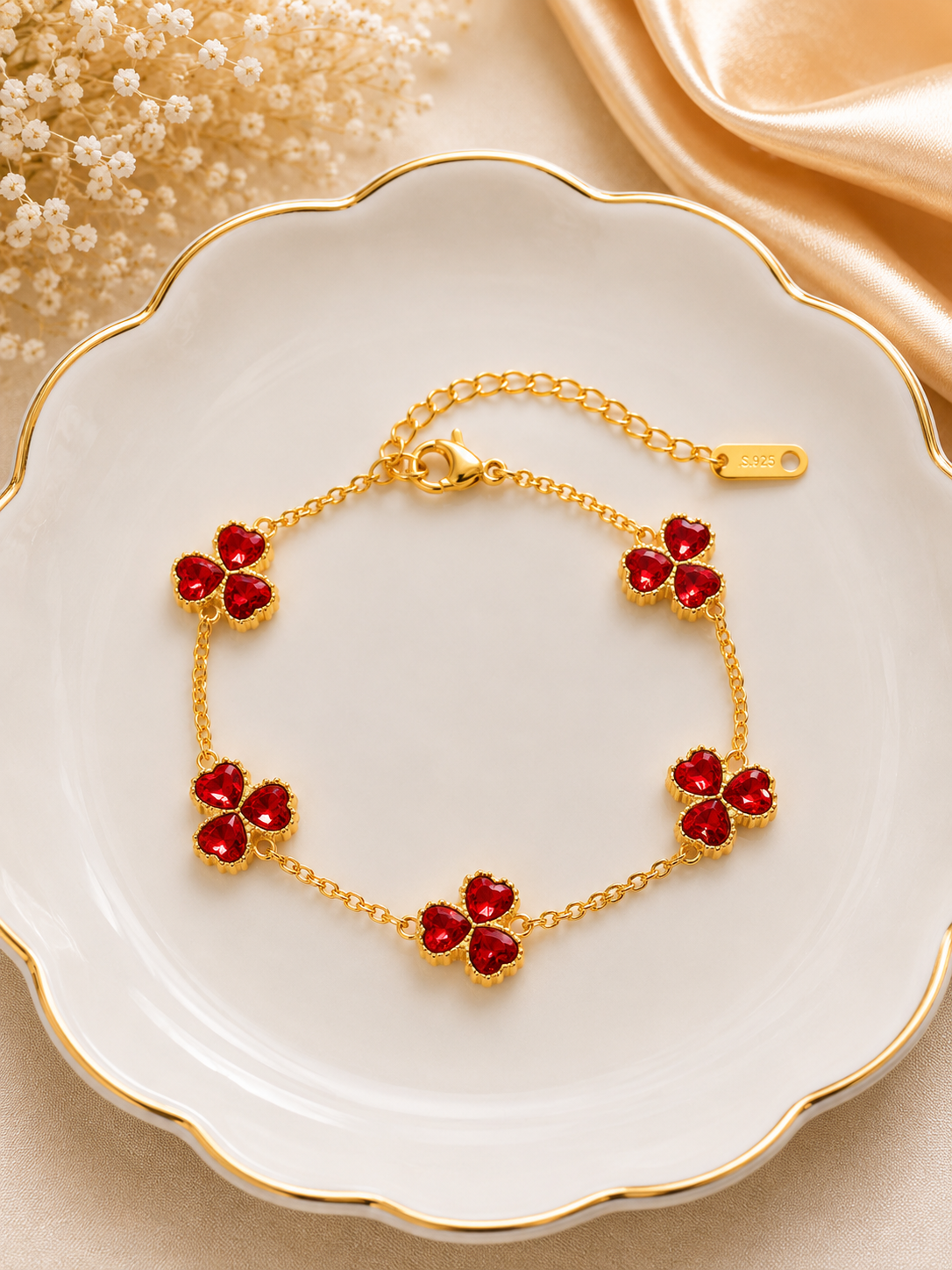 Elegant Clover & Charm Bracelet Collection (code 19-149)
