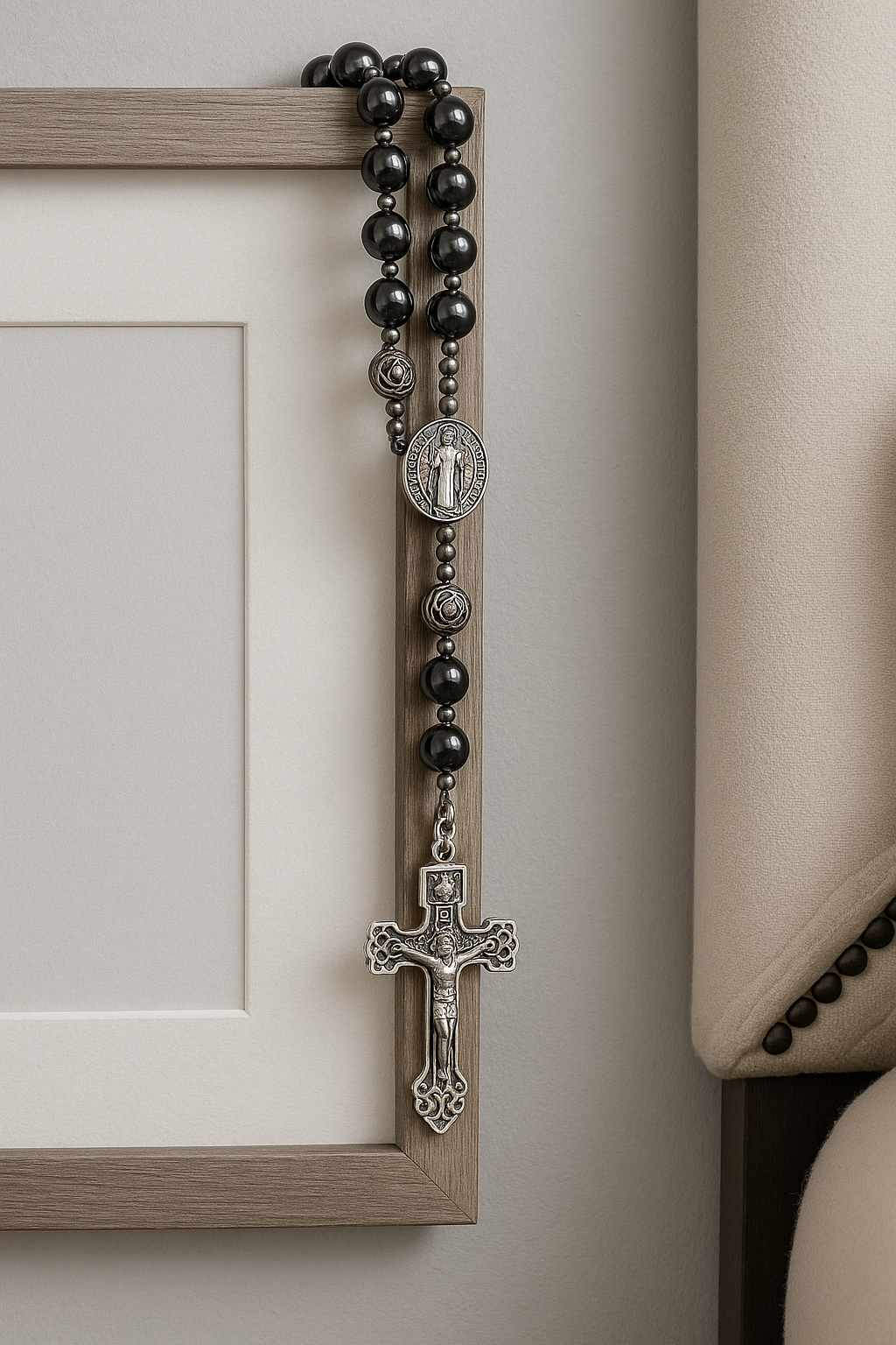 Hematite Rosary Beads – Catholic Rosary Necklace for Men & Women