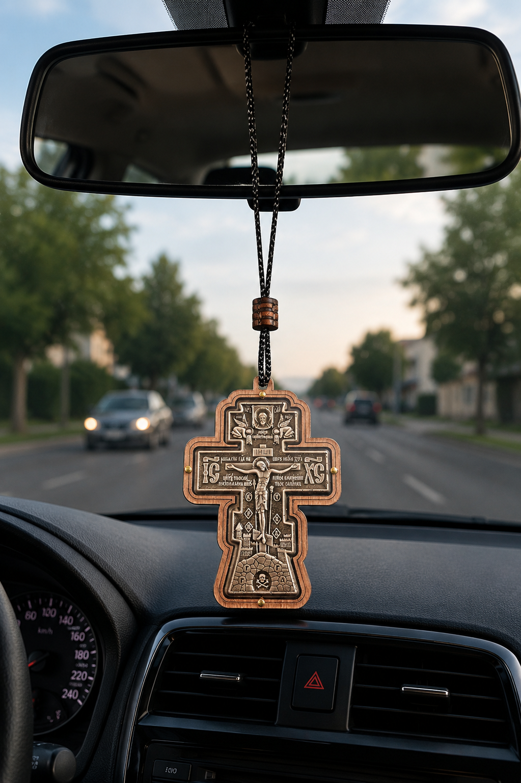 Orthodox Wooden Car Hanging Cross