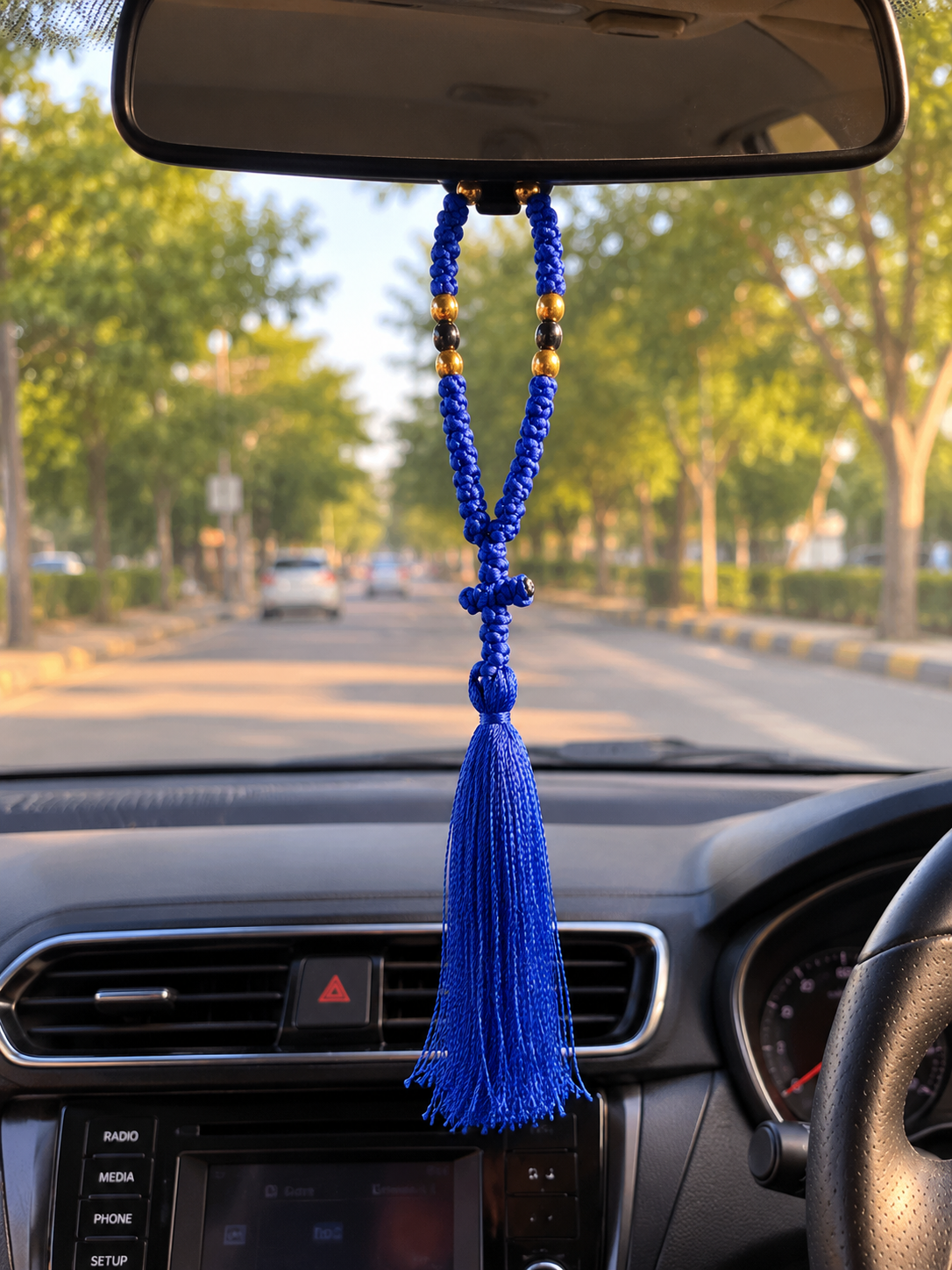 Handcrafted Rearview Mirror Tassel Charm
