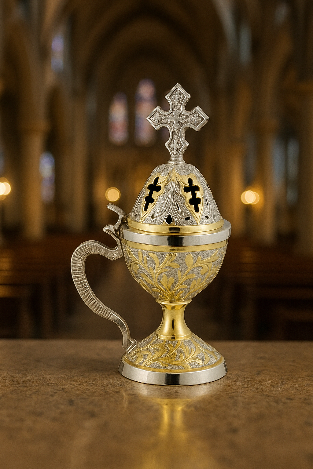 Gold & Silver Incense Burner – Ornate Church Thurible