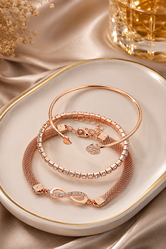 Rose Gold Bracelet Set (Code 20-153)