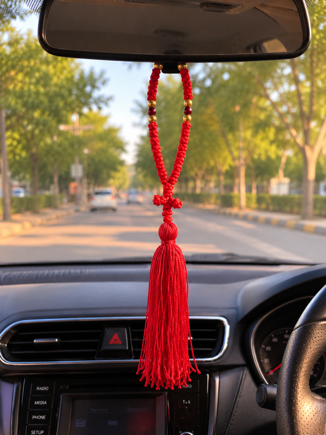 Handcrafted Rearview Mirror Tassel Charm