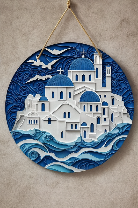 A Santorini-Themed Wooden ...