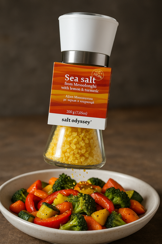 Salt Odyssey  Sea Salt Mill with Lemon & Turmeric 190g