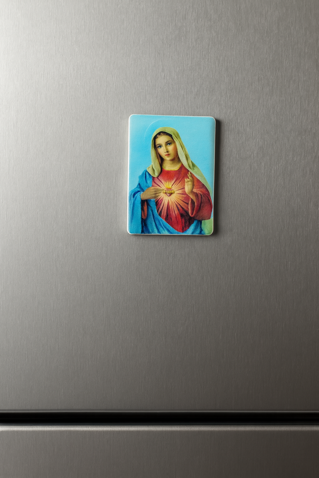 Rectangle Holy Sacred Heart Mary Picture Ceramic Magnet – 70×50 mm