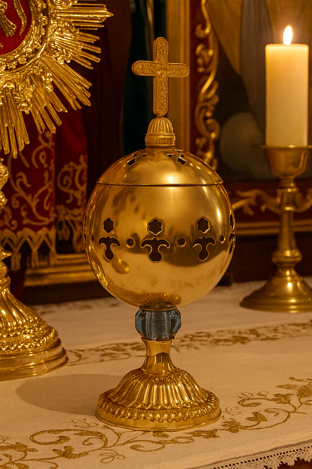 Traditional Golden Incense Holder