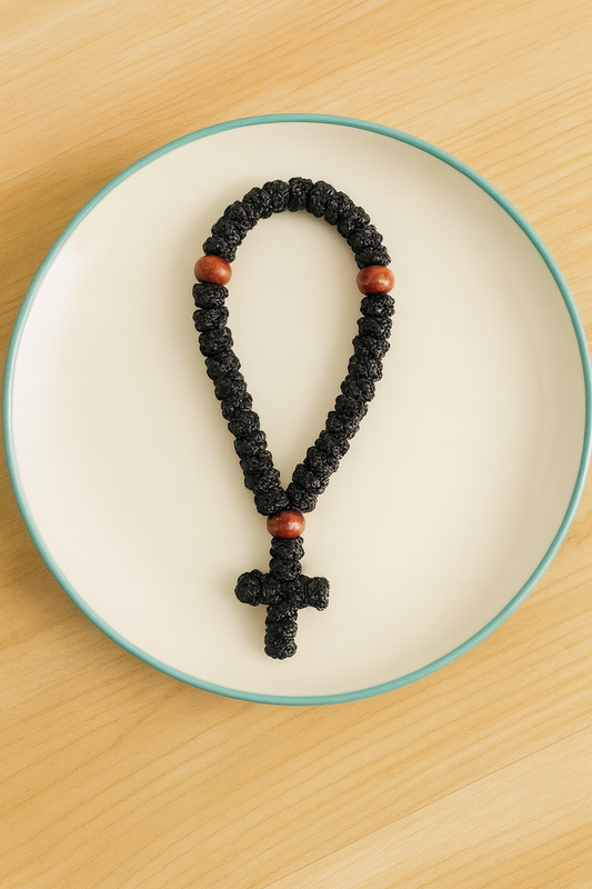 33-Knot Orthodox Greek Komboskini Prayer Rope – Protection Blessing Cross Charm with Tassel | Car Hanging Charm