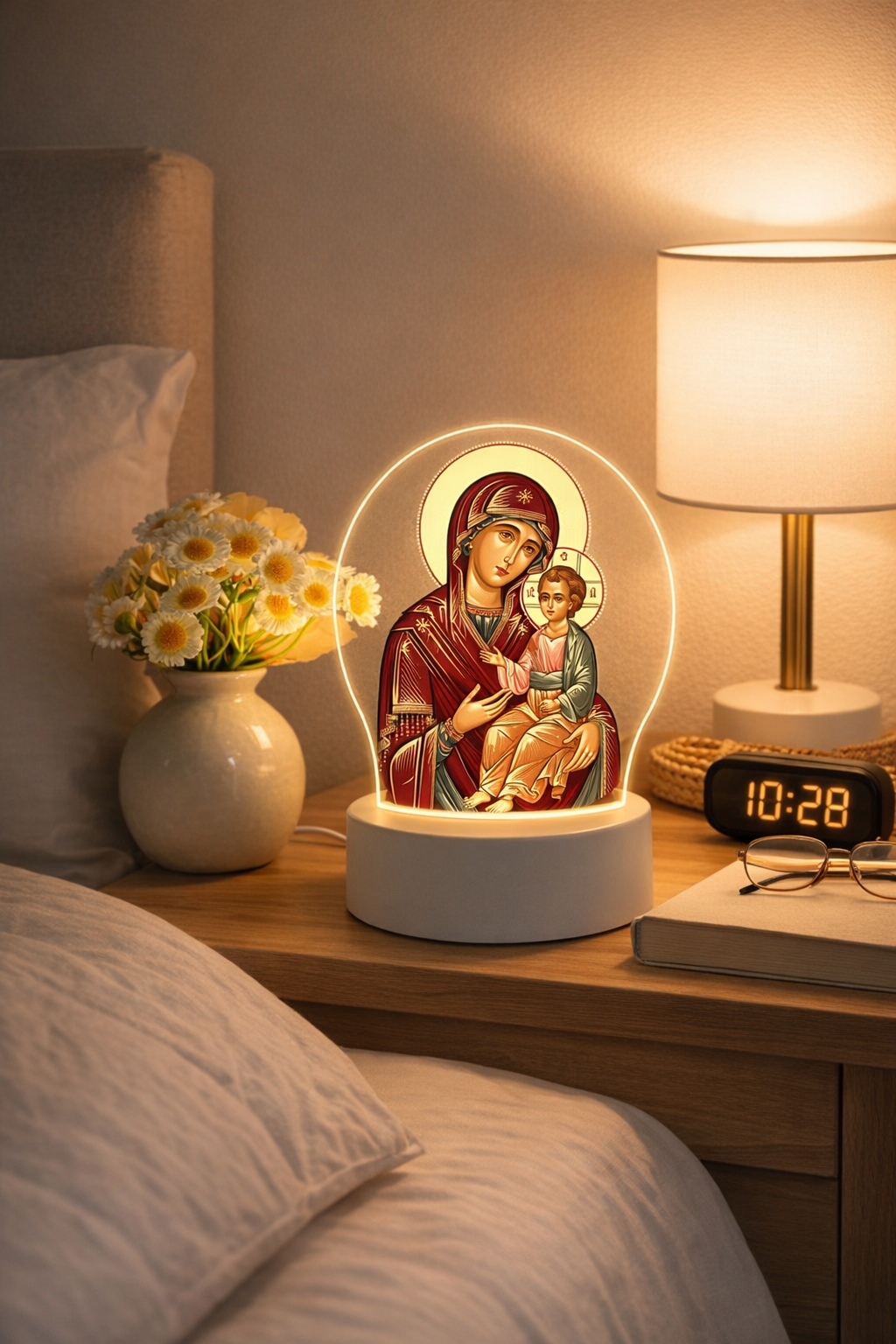 USB-Powered LED Religious Table Lamp