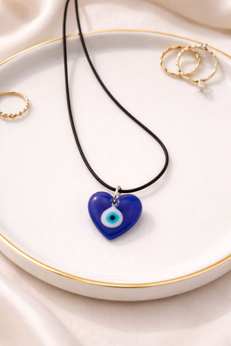 Heart-Shaped Evil Eye Necklace ( Code 22-171)