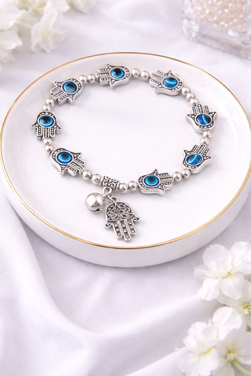Silver Evil Eye Bracelet (Code 8-62)