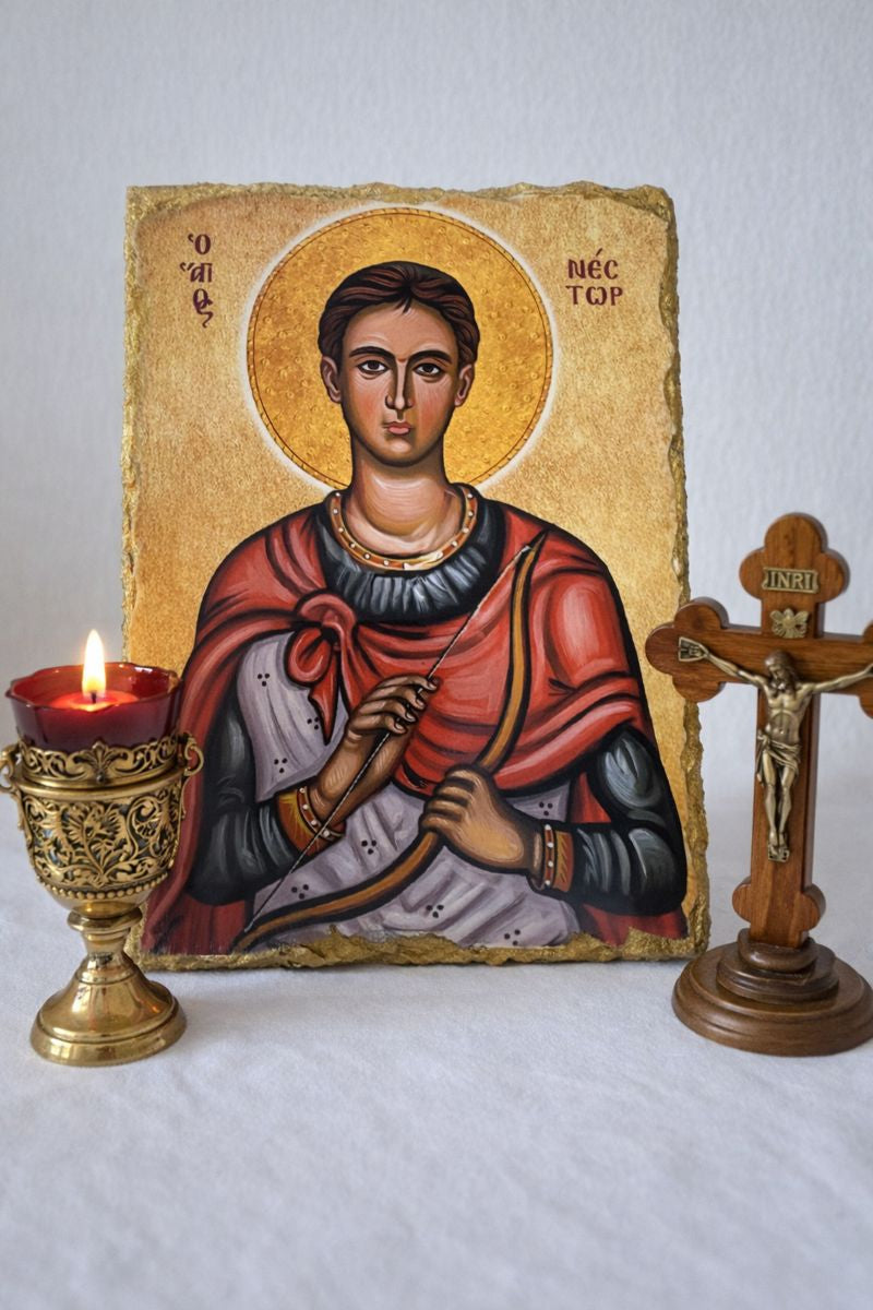 Saint Nestor Orthodox Icon / Ορθόδοξη Εικόνα Αγίου Νέστορα