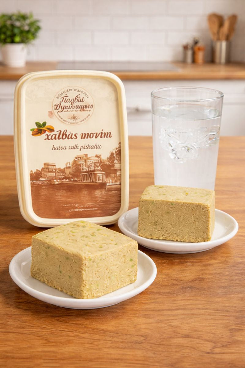 Kosmidi Gavrili  Halva Classic (Vanilla) with Pistachios 500g