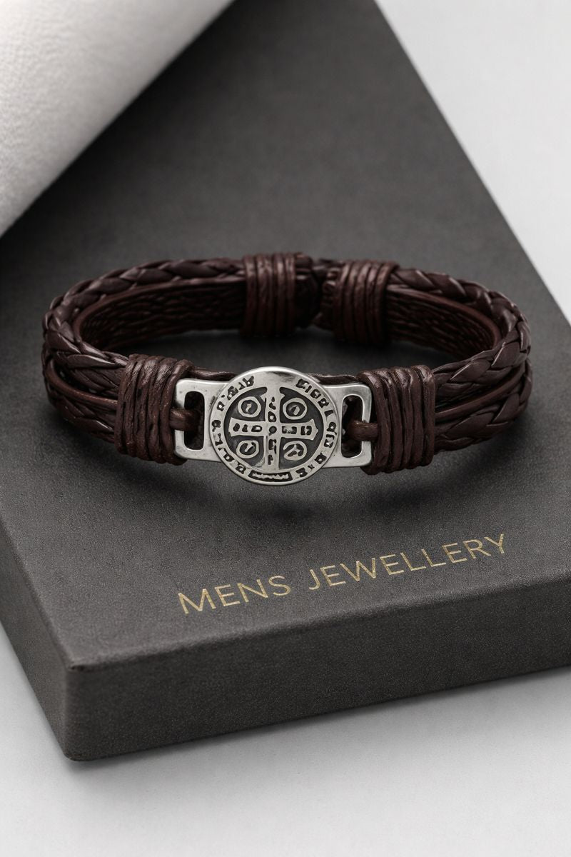 Leather Bracelet – Adjustable | Men’s Protection Bracelet (Code 5-33,34)