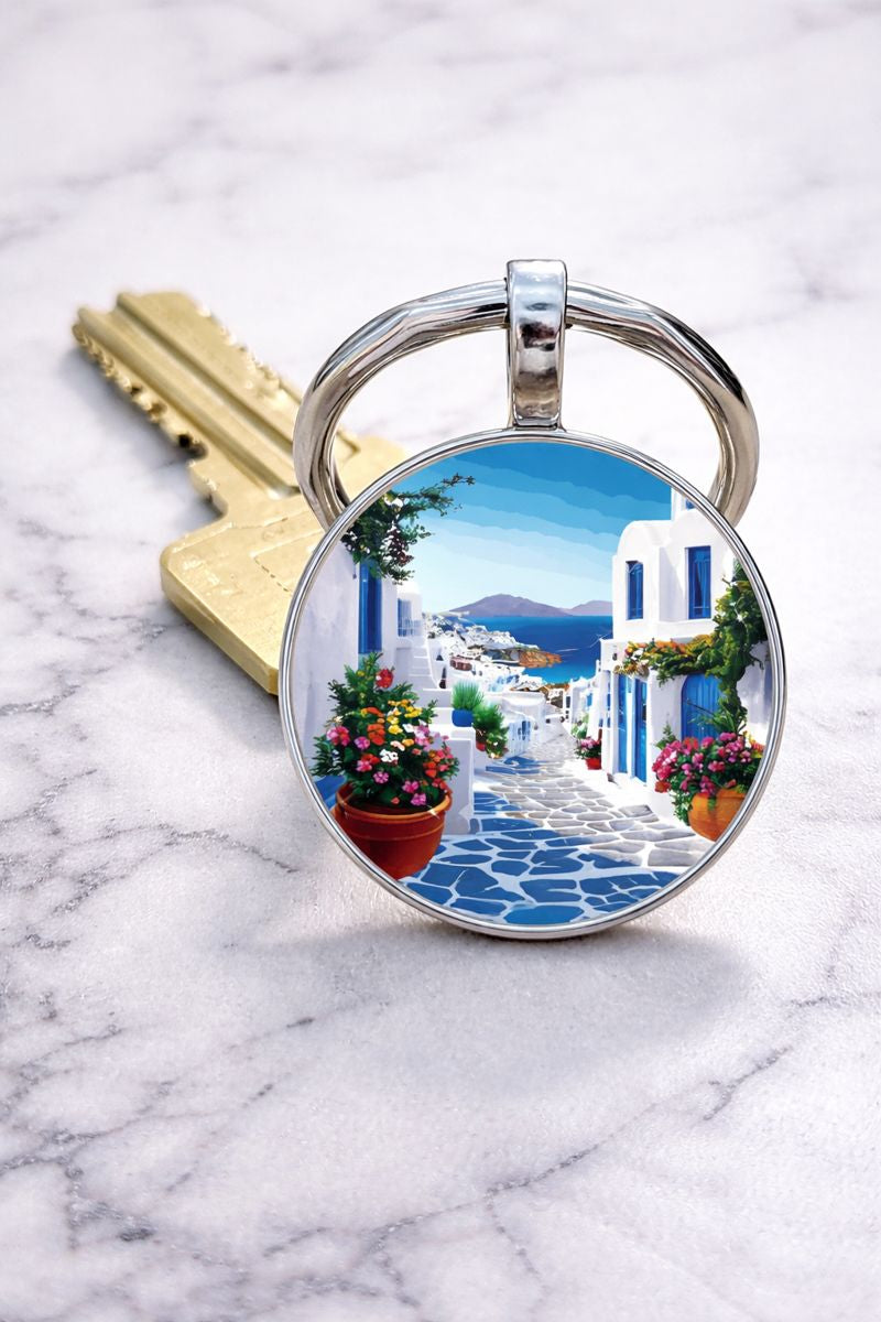 Santorini Keyring